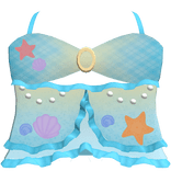 ♡ Cute Summer Blue Mermaid Jellyfish top shirt 🪼