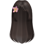 🤍 cute summer long flower hair dark brown