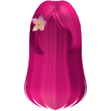 🤍 cute summer long flower hair hot pink