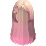 🤍 cute summer long flower hair pink blonde ombre