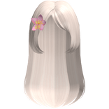 🤍 cute summer long flower hair platinum blonde