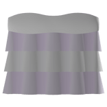 cute summer ruffled dress in lilac and white 