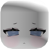 ꒰୨୧꒱cute swirl face Pastel blue