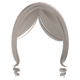 cute swirly bangs in beige