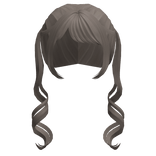 ┊♡꒱ cute swirly pigtails ꒰ash brown꒱