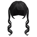 ┊♡꒱ cute swirly pigtails ꒰black꒱