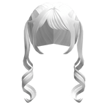 ┊♡꒱ cute swirly pigtails ꒰white꒱