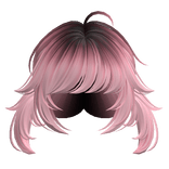 Cute Swooped Pigtails (Black to Pink) 