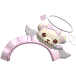 Cute Tan Bear Valentines Headdress in Pink