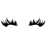 cute thick emo anime upper lashes