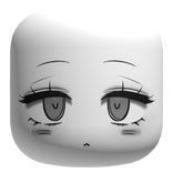 Cute Tired Monochrome Chibi Face