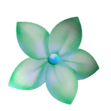 🤍 cute tropical summer flower teal green