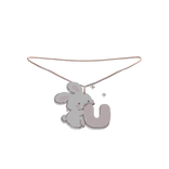 cute u pink bunny initial necklace 3.0