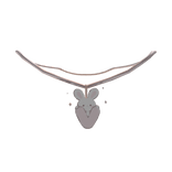 cute v pink bunny initial necklace 1.0
