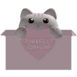 ♡ Cute Valentine Cat in the Box in pink 