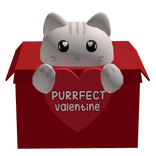 ♡ Cute Valentine Lazy Cat Box in red 