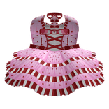 Cute Valentines Ballerina Dress In Red