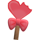 Cute Valentines Lollipop Heart Candy in Red