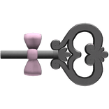 Cute Vintage Doll Winding Key with Bow in Pink