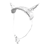 cute vkei lacy headband with horns (white)