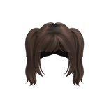 Cute Wavy Anime Brown Pigtails w/ Bangs
