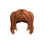 Cute Wavy Anime Ginger Pigtails w/ Bangs
