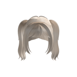 Cute Wavy Anime Platinum Blonde Pigtails w/ Bangs