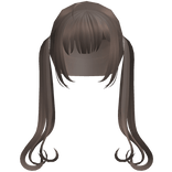 Cute Wavy End Pigtails (Milktea)