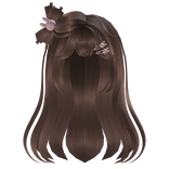 cute wavy hair with bunny clips in brown