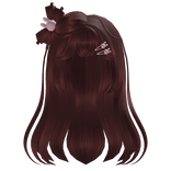 cute wavy hair with bunny clips in red