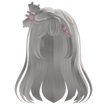 cute wavy hair with bunny clips in white