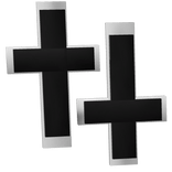 Cute white & black emo crosses