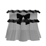 cute white and black ruffled dress