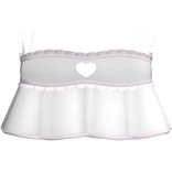 cute white and pink heart top w ruffles