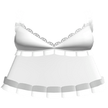 ♡ : cute white basic ruffled dress