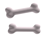 ♡︎﹕cute white bone clips