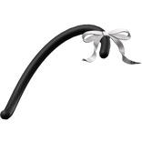 Cute White Bow Cat Tail (Black)