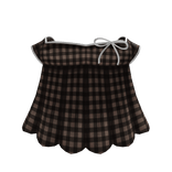 ♡ cute white brown dress with white bow cutesi