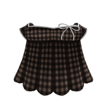 ♡ cute white brown dress with white bow cutesi