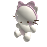 Cute white cat plush