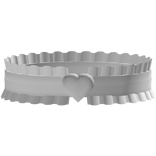 ♡ : cute white doll heart ruffled choker 