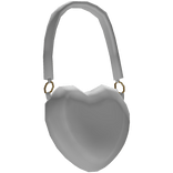 cute white glossy heart handbag