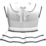 Cute White Kitty Kaomoji School Dress 
