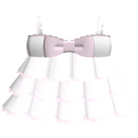 ♡ : cute white layered ruffle baby doll dress