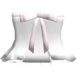 cute white long ruffly dress with ribbon ♡