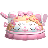 Cute White Pizza Kitty Hat