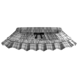 cute white plaid layered ruffle skirt w bow 3.0