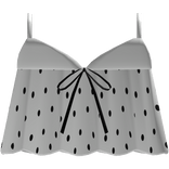 ♡ : cute white polka dot flowy doll bow dress 3.0