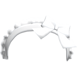Cute White Ruffled Bow Headdress
