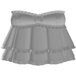 cute white ruffled dress with lace and bow